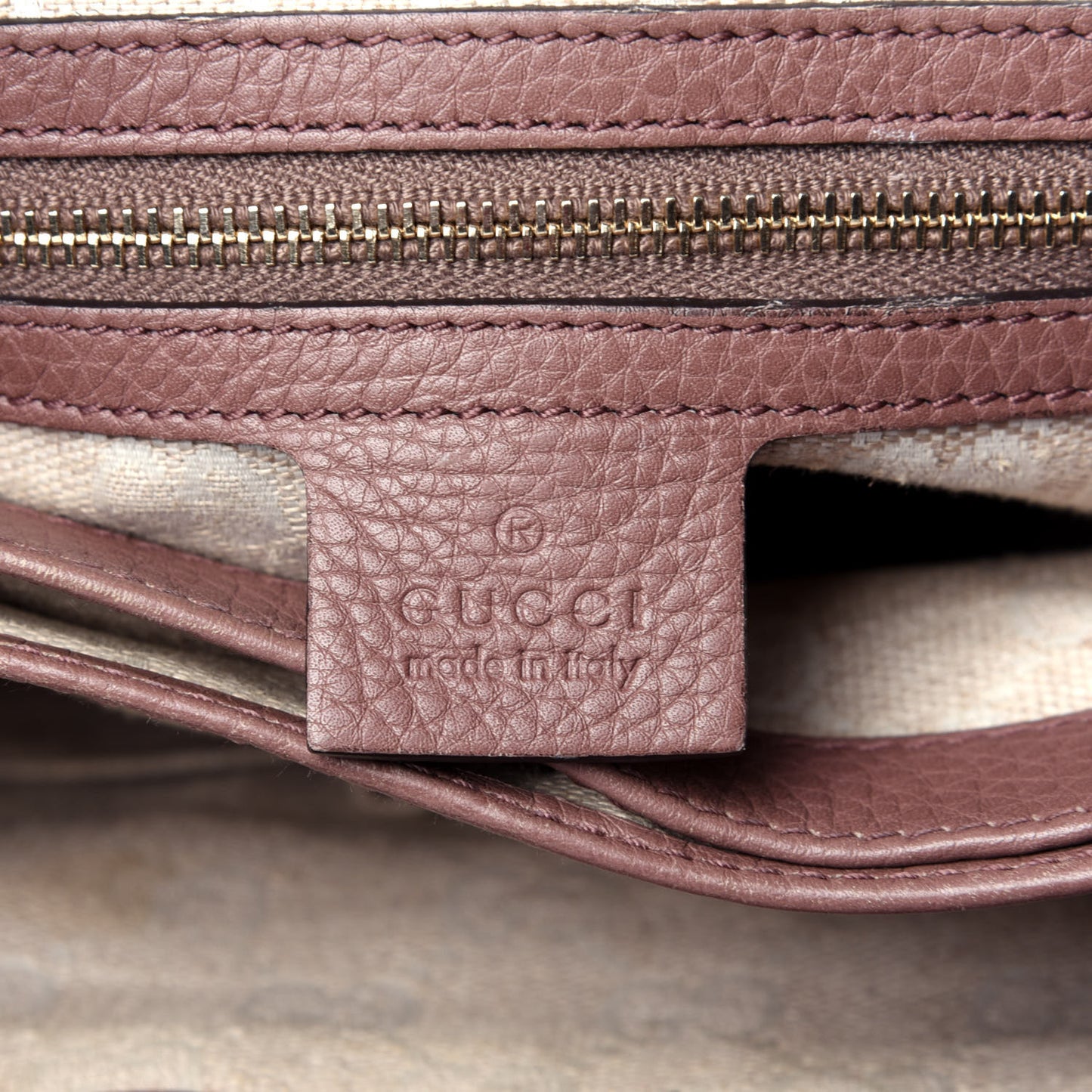 Pebbled Calfskin Small Diana Bamboo Top Handle Tote Pink Tan