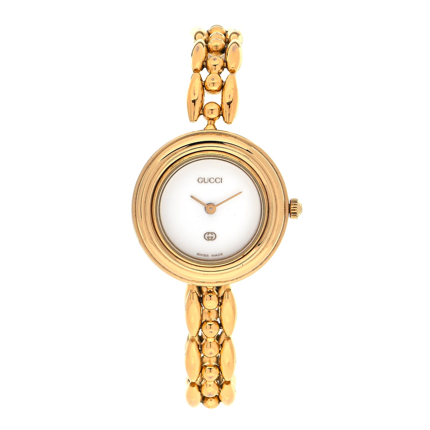Gucci Stainless Steel 26mm Rice Link Interchangeable Bezel Quartz Watch 1 of 5