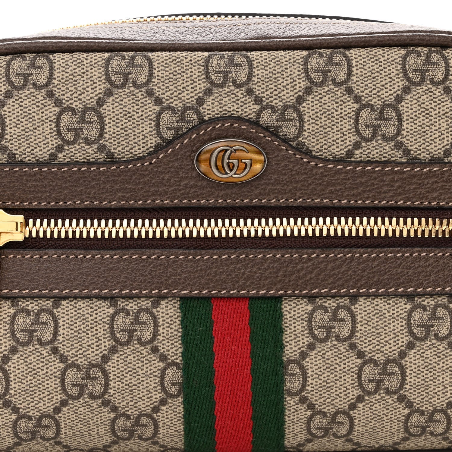 Gucci GG Supreme Monogram Web Small Ophidia Belt Bag 85 34 Dark Brown 9 of 11