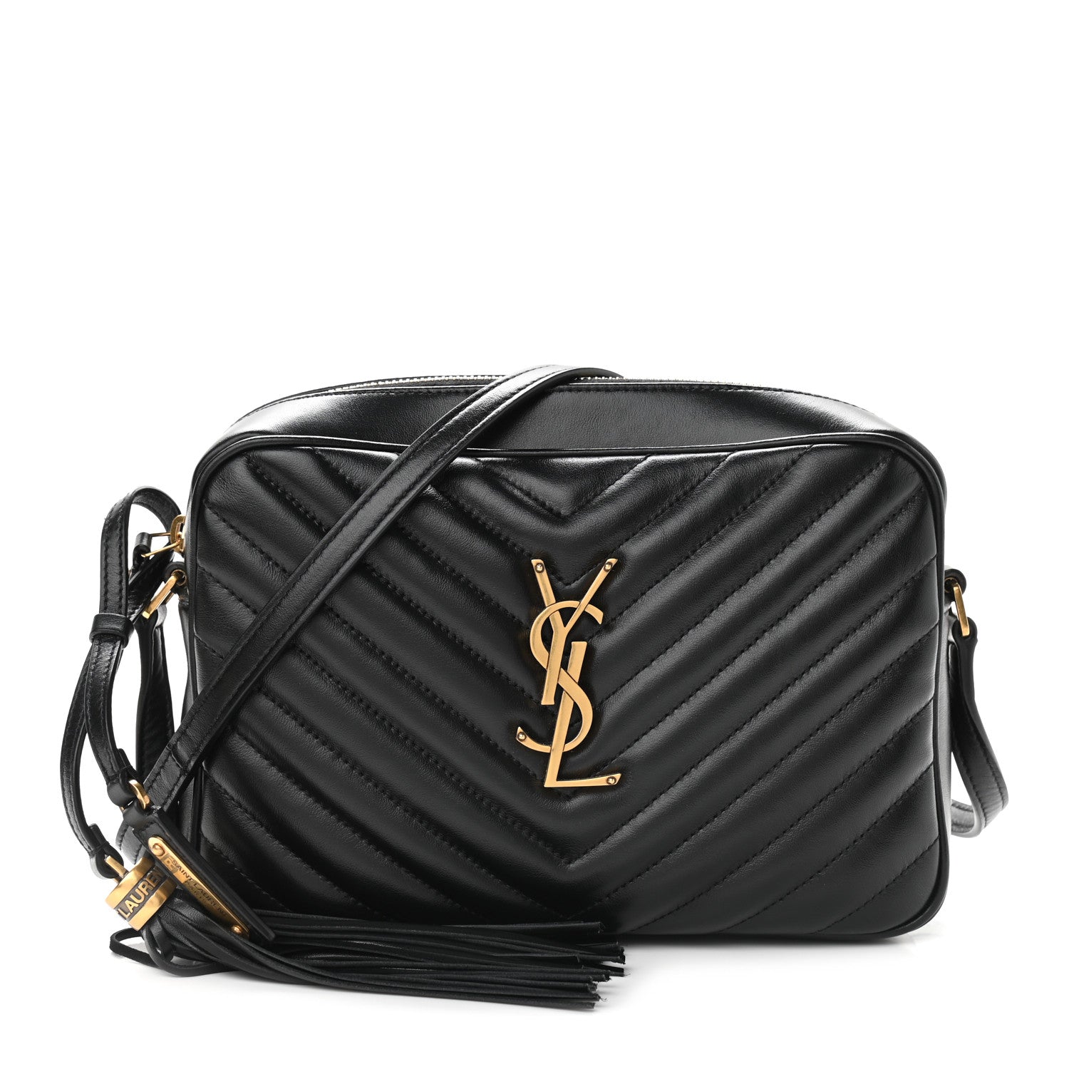 Saint Laurent Calfskin Matelasse Monogram Lou Camera Bag Black 1 of 10