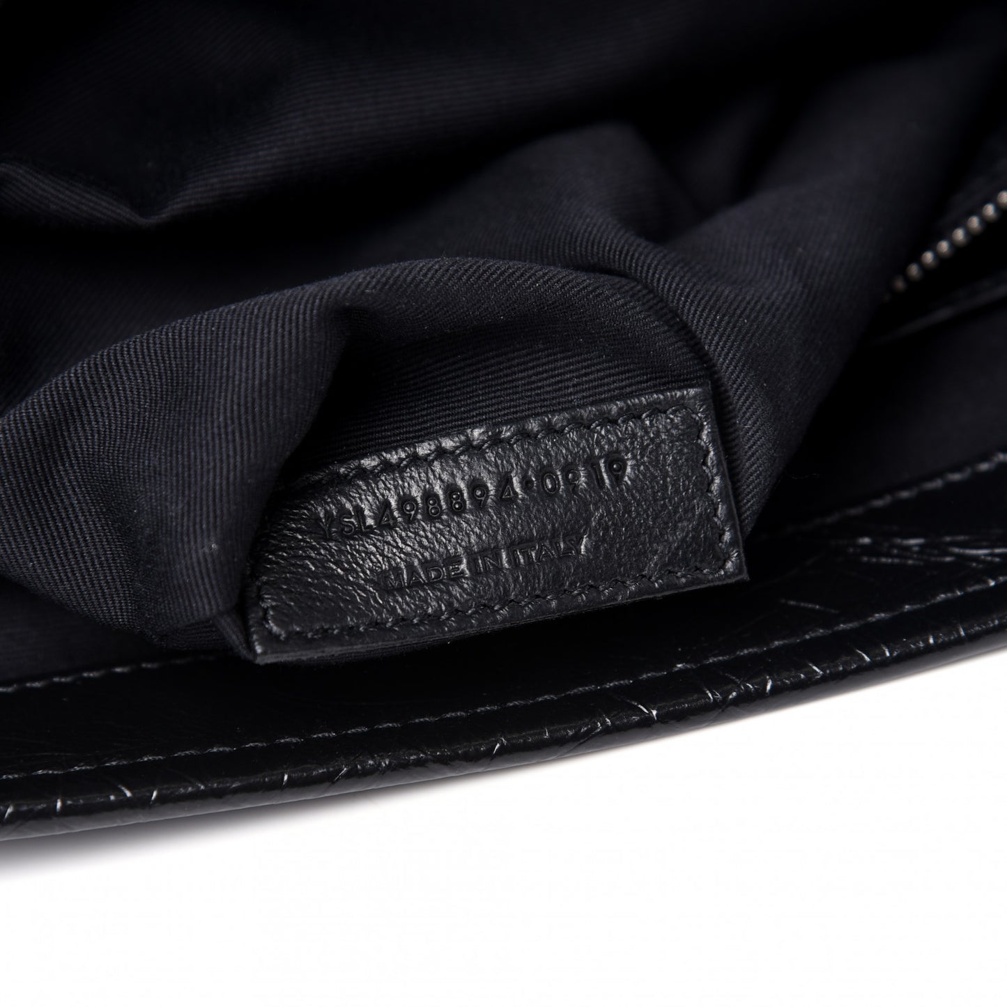 Crinkled Calfskin Matelasse Monogram Medium Niki Chain Satchel Black