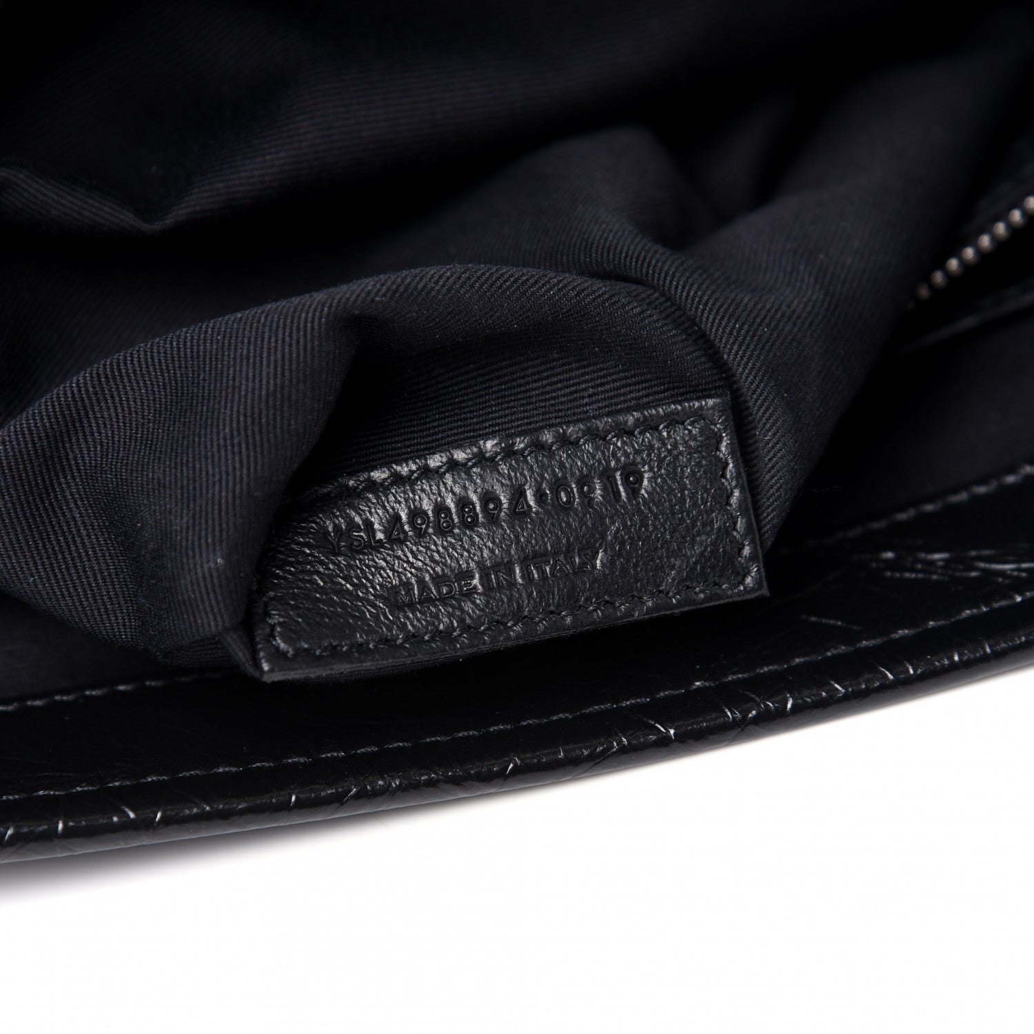 Saint Laurent Crinkled Calfskin Matelasse Monogram Medium Niki Chain Satchel Black 9 of 10