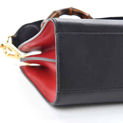 Gucci Nappa Bamboo Web Mini Nymphaea Top Handle Bag Black 10 of 17