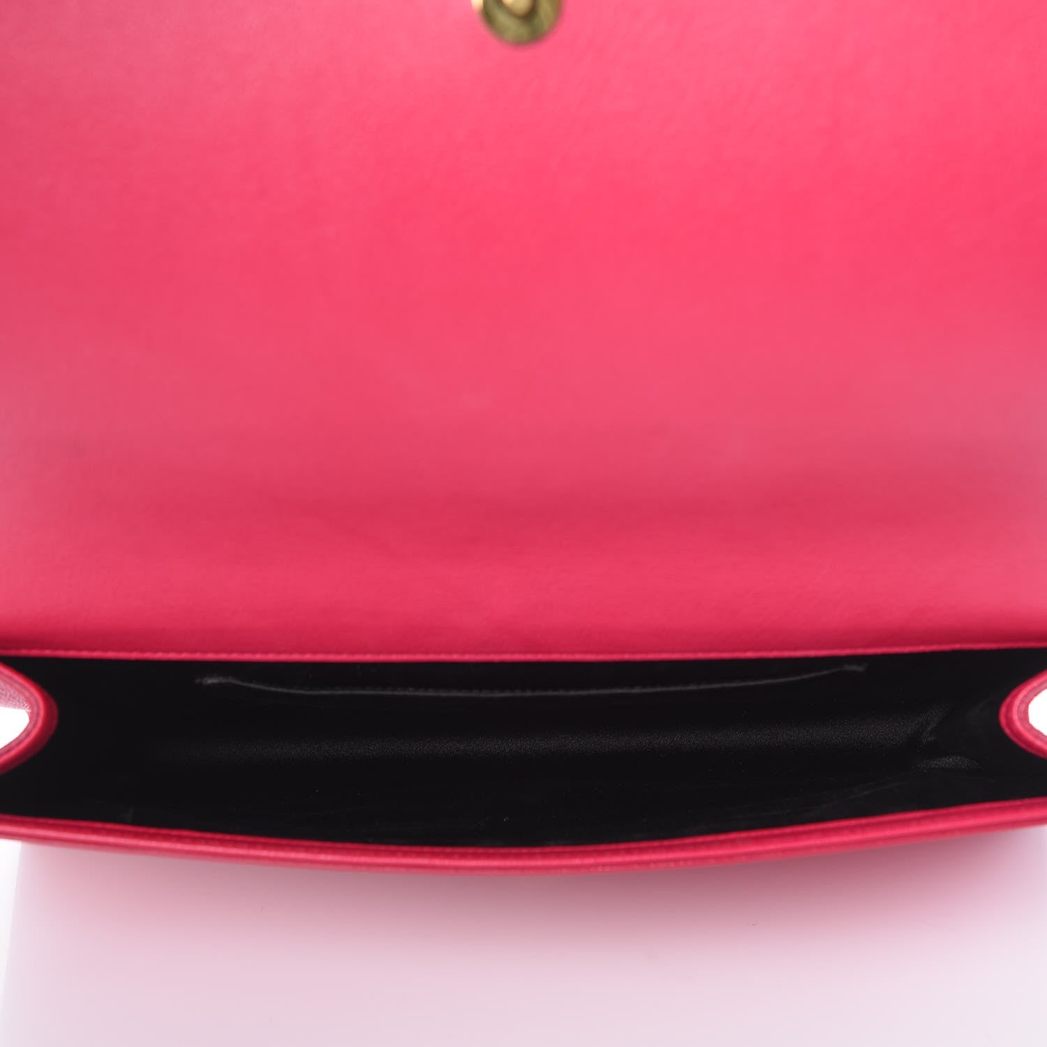 Saint Laurent Calfskin Monogram Large Belle De Jour Clutch Lipstick Fuchsia 6 of 7
