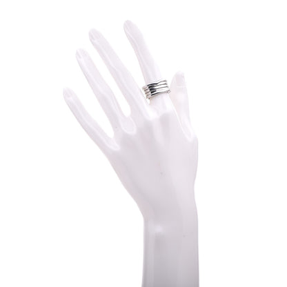 Bulgari 18K White Gold B.Zero1 4 Band Ring 52 6 2 of 12