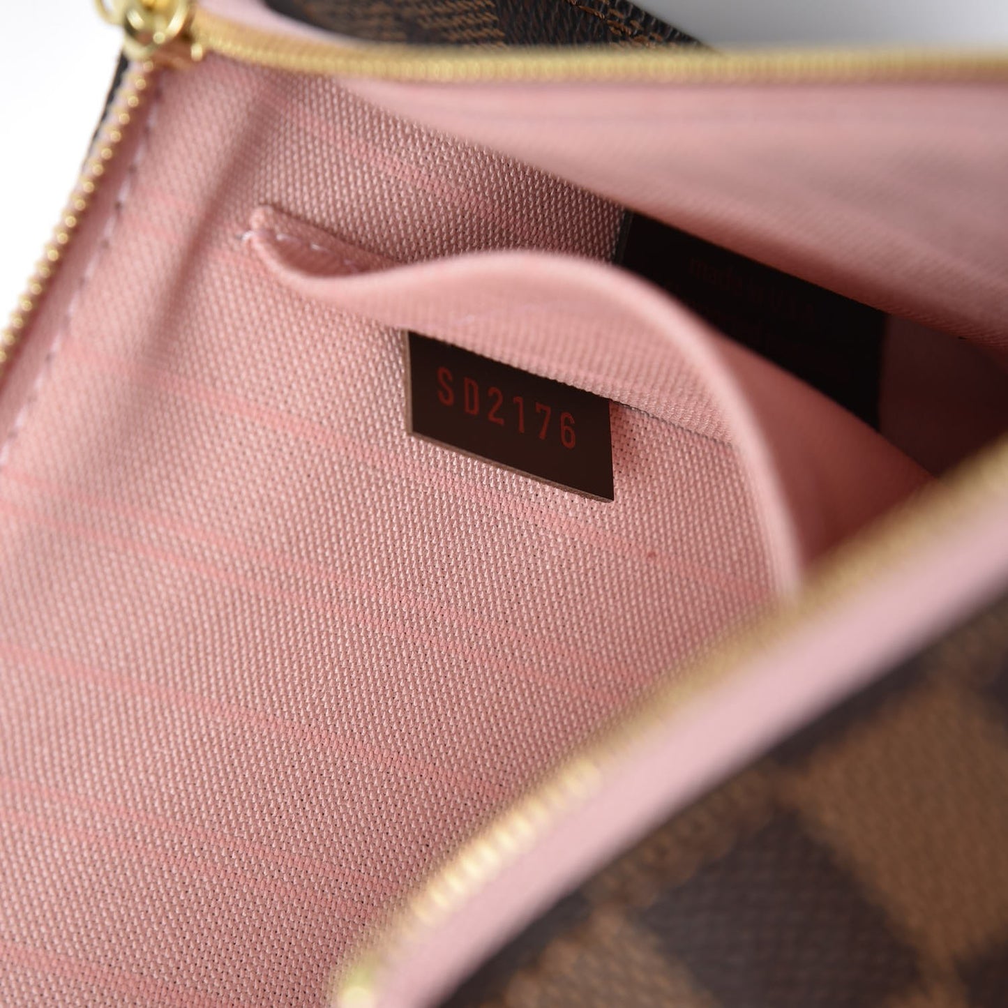 Damier Ebene Neverfull MM GM Pochette Rose Ballerine