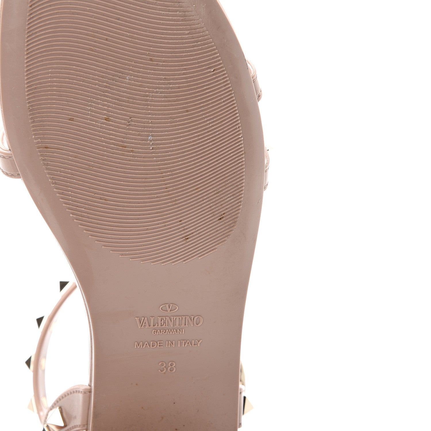 Valentino Garavani PVC Jelly Rockstud Caged Sandals 38 Poudre 9 of 14
