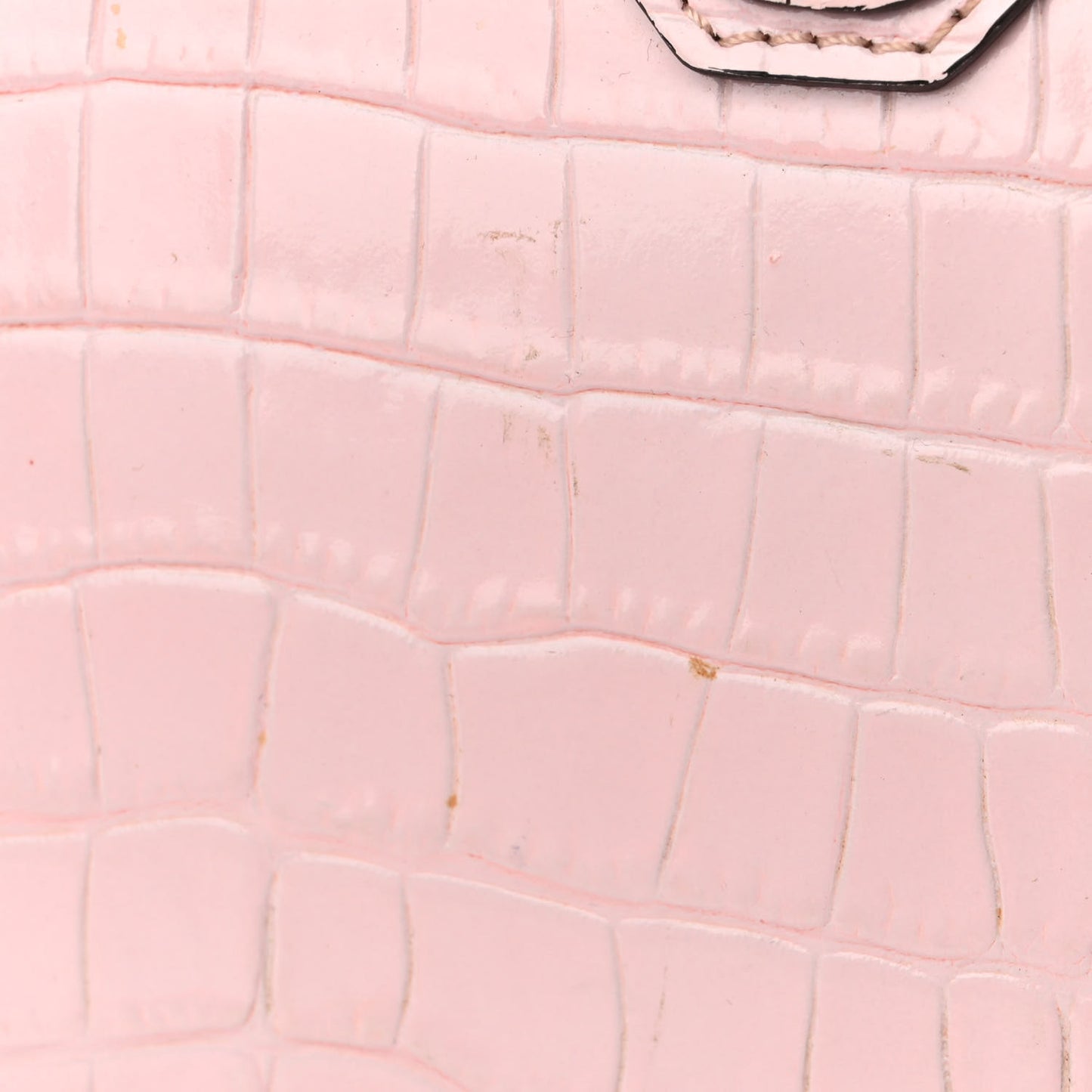 Calfskin Crocodile Embossed Mini Antigona Pink