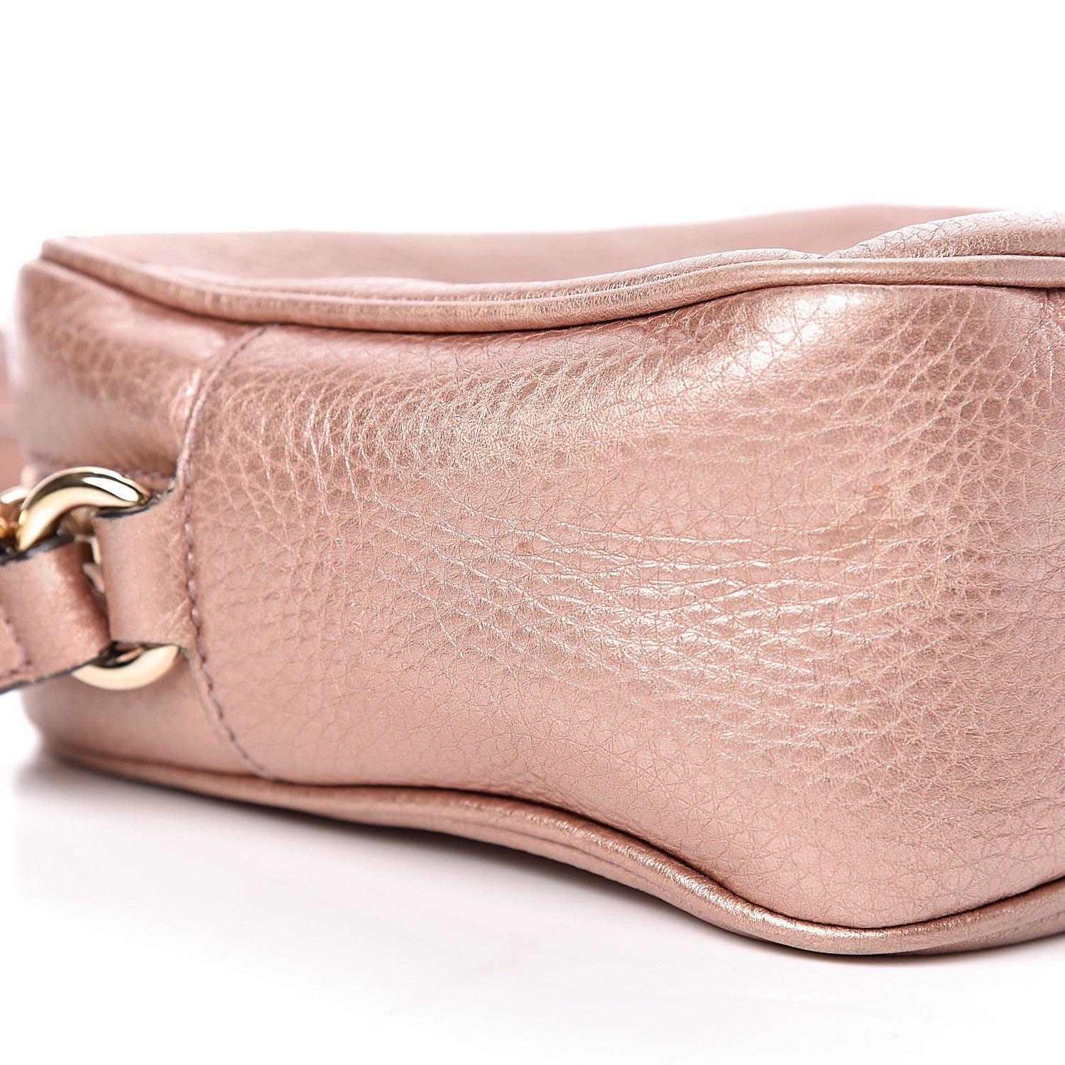 Gucci Metallic Pebbled Calfskin Small Soho Disco Bag Pink 13 of 14