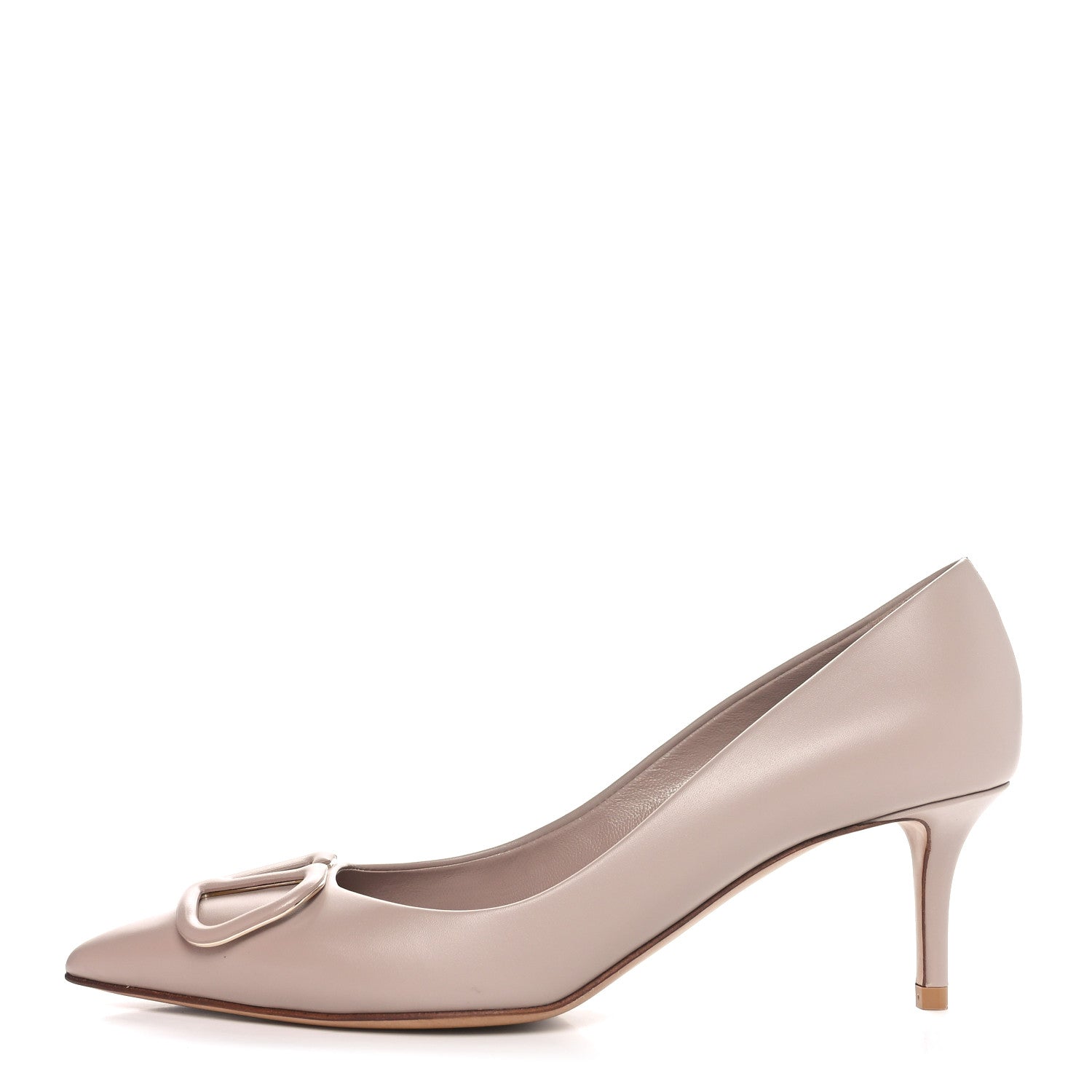 Valentino Garavani Calfskin Vlogo Signature 80mm Pumps 38 Poudre 1 of 9