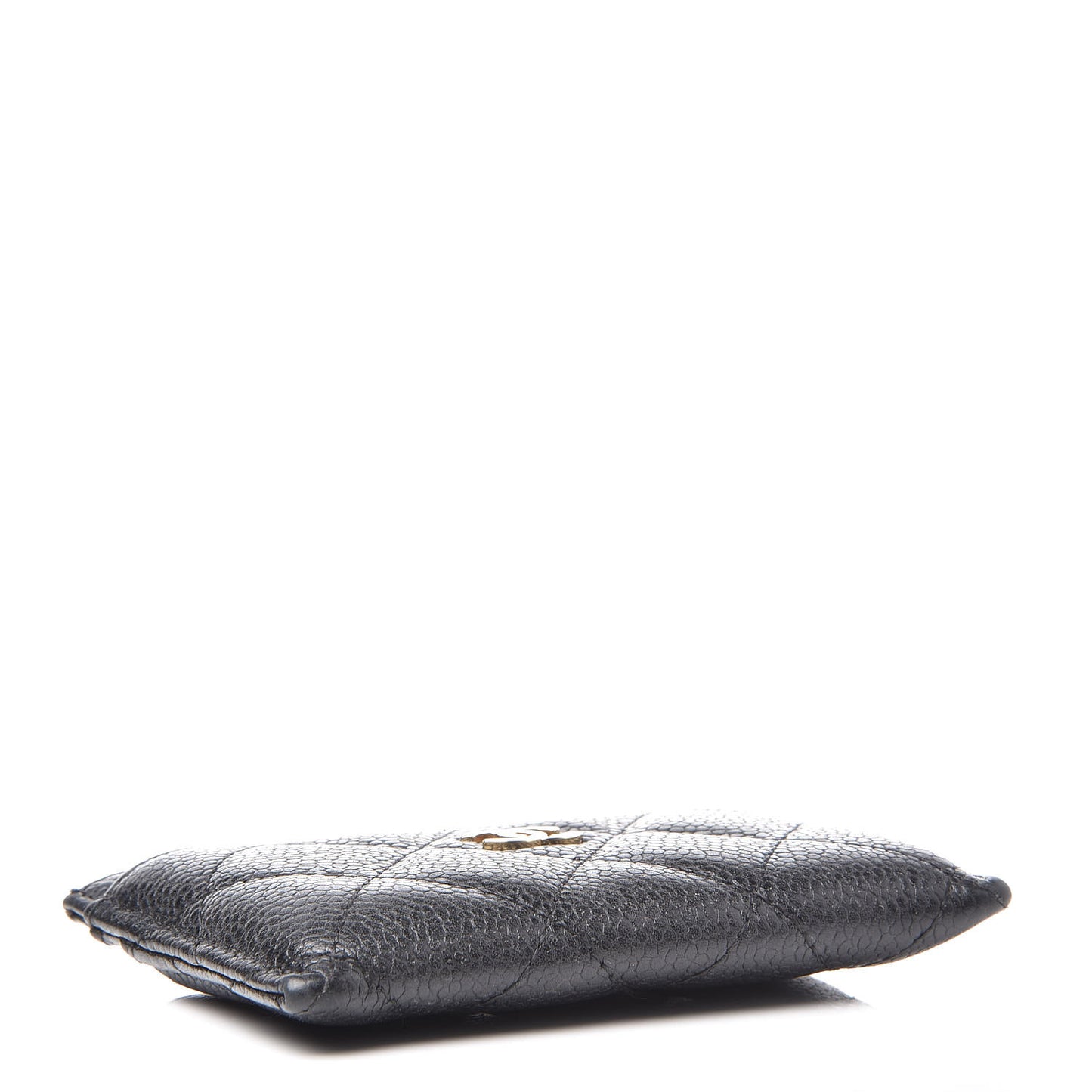 Caviar Quilted Card Holder Black
