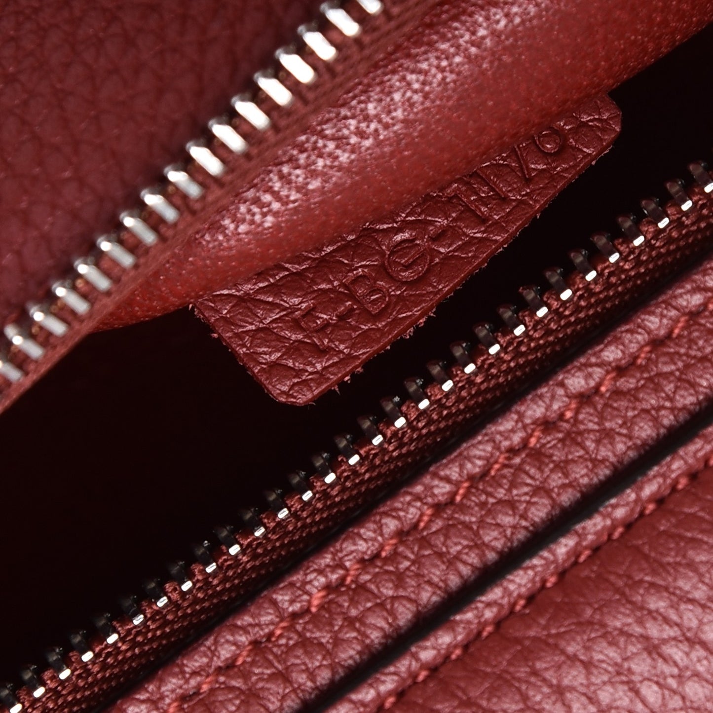 Drummed Calfskin Suede Small Trapeze Merlot