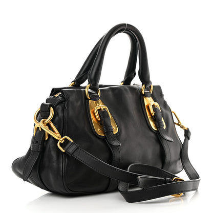 Prada Soft Calf Shopping Satchel Black 3 of 19