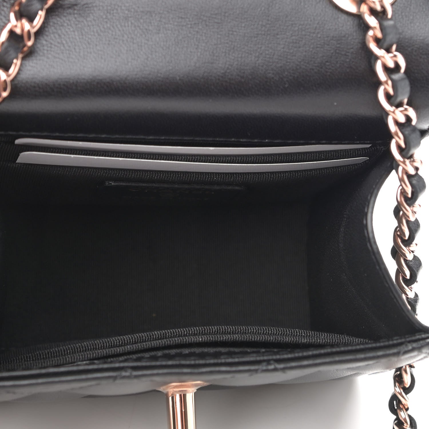 Chanel Lambskin Quilted Mini Trendy CC Clutch With Chain Black 5 of 12