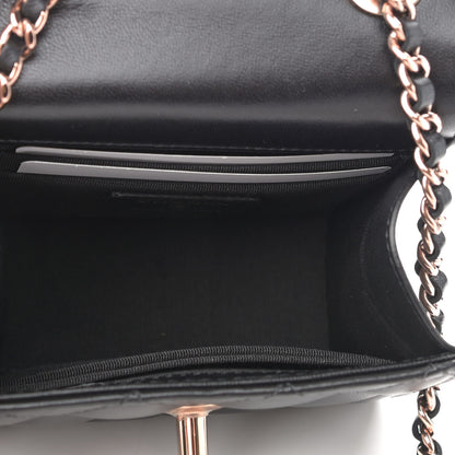 Chanel Lambskin Quilted Mini Trendy CC Clutch With Chain Black 5 of 12