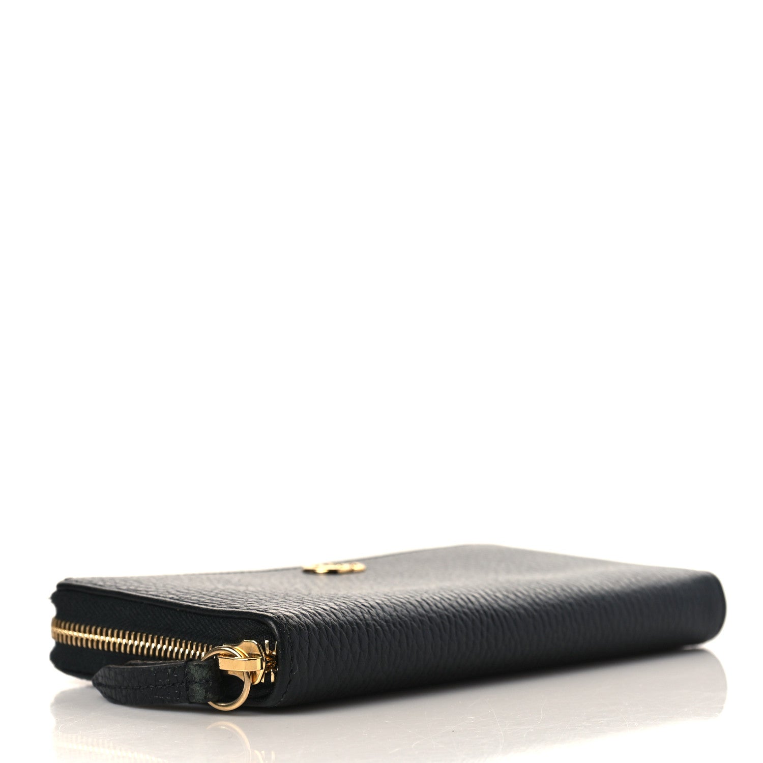Gucci Dollar Calfskin GG Marmont Zip Around Wallet Black 8 of 14