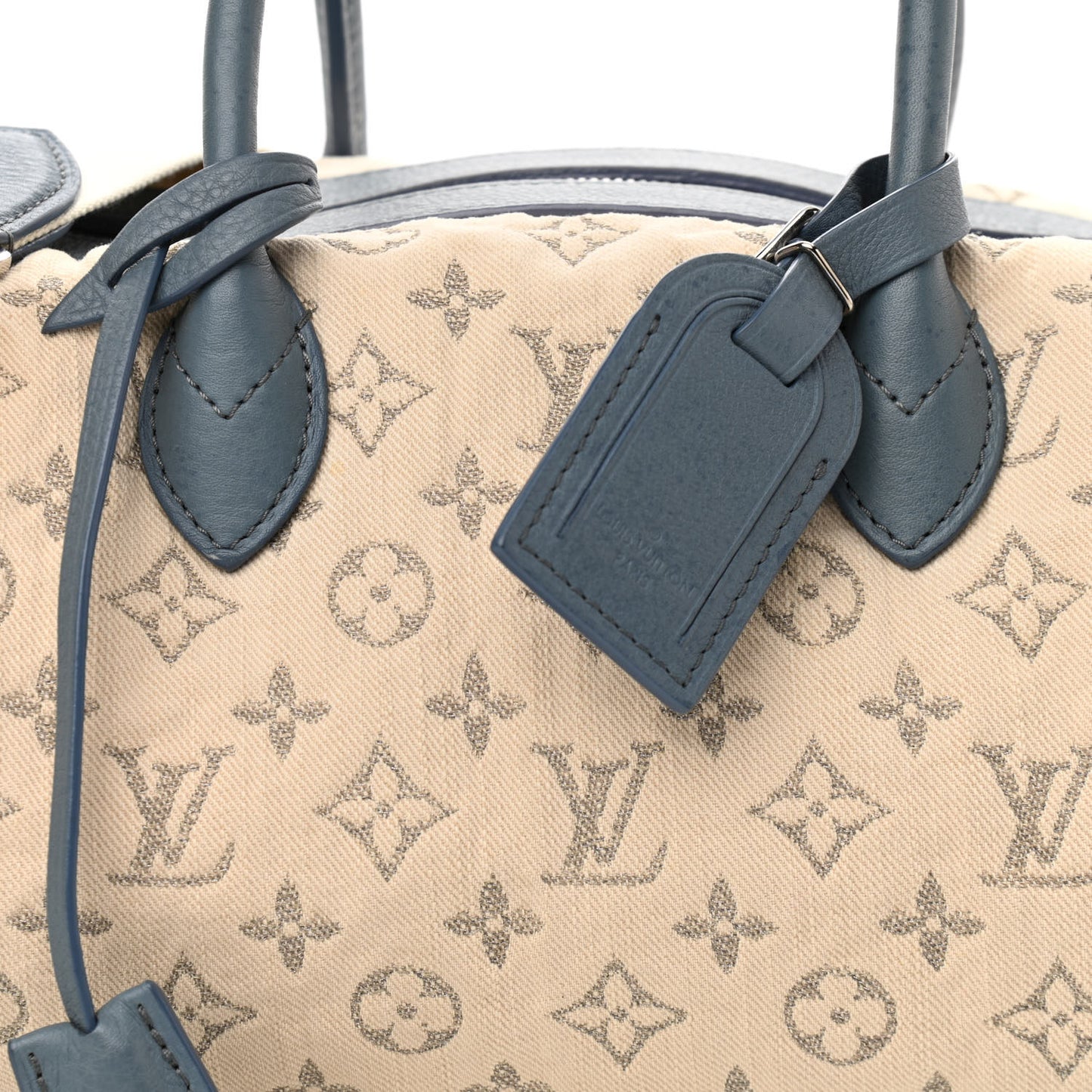 Monogram Denim Speedy Round Blue