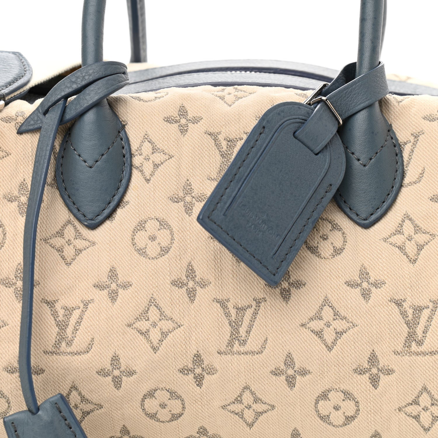 Louis Vuitton Monogram Denim Speedy Round Blue 8 of 12