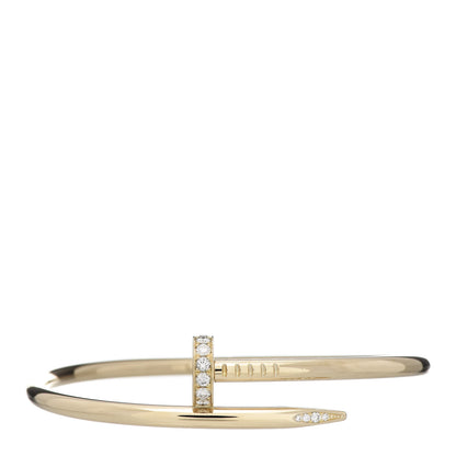 Cartier 18K Yellow Gold Diamond Juste Un Clou Bracelet 17 1 of 5