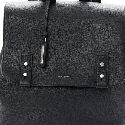 Saint Laurent Grained Calfskin Sac De Jour Backpack Navy 8 of 10
