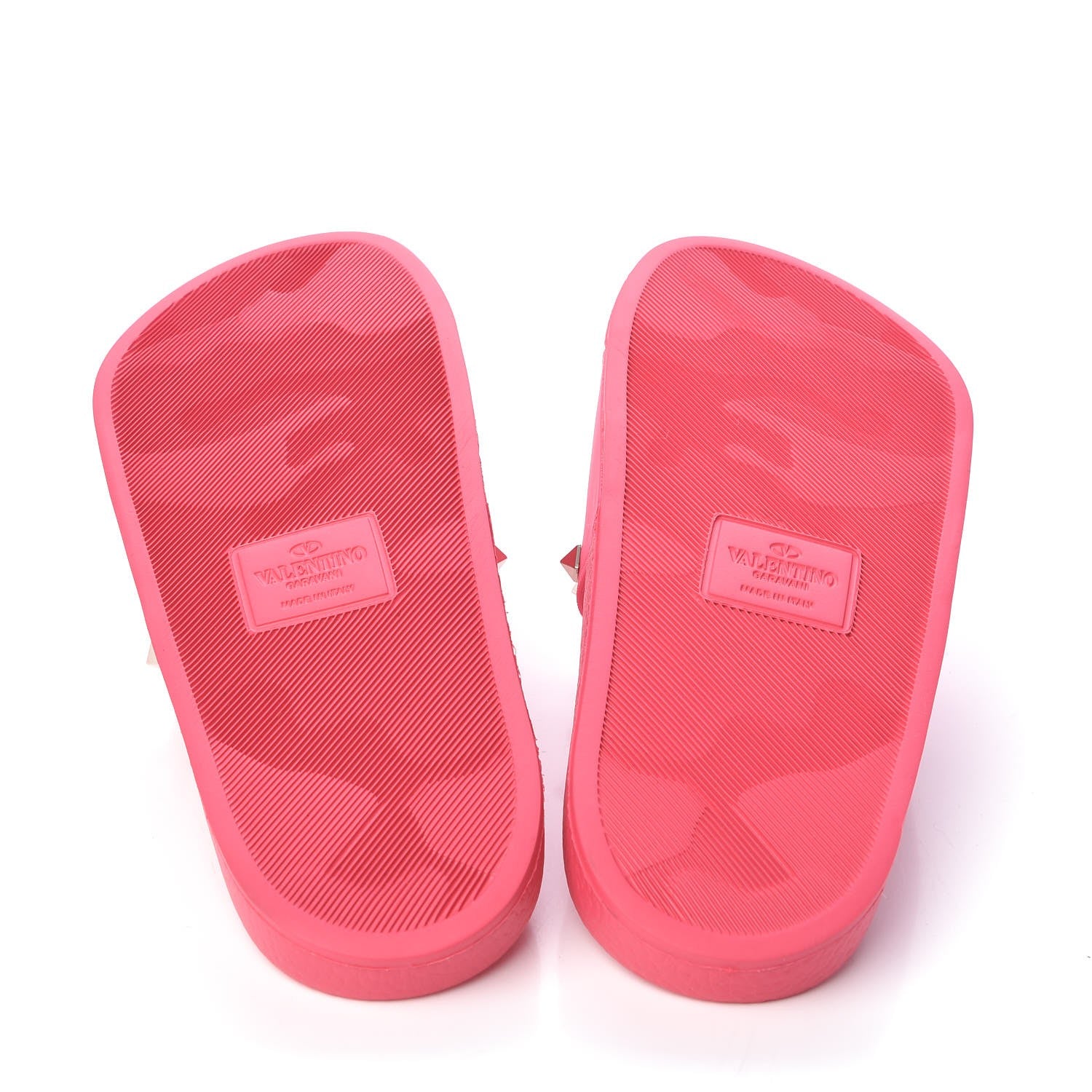 Valentino Garavani Rubber Rockstud Slide Sandals 37 Shadow Pink 5 of 8