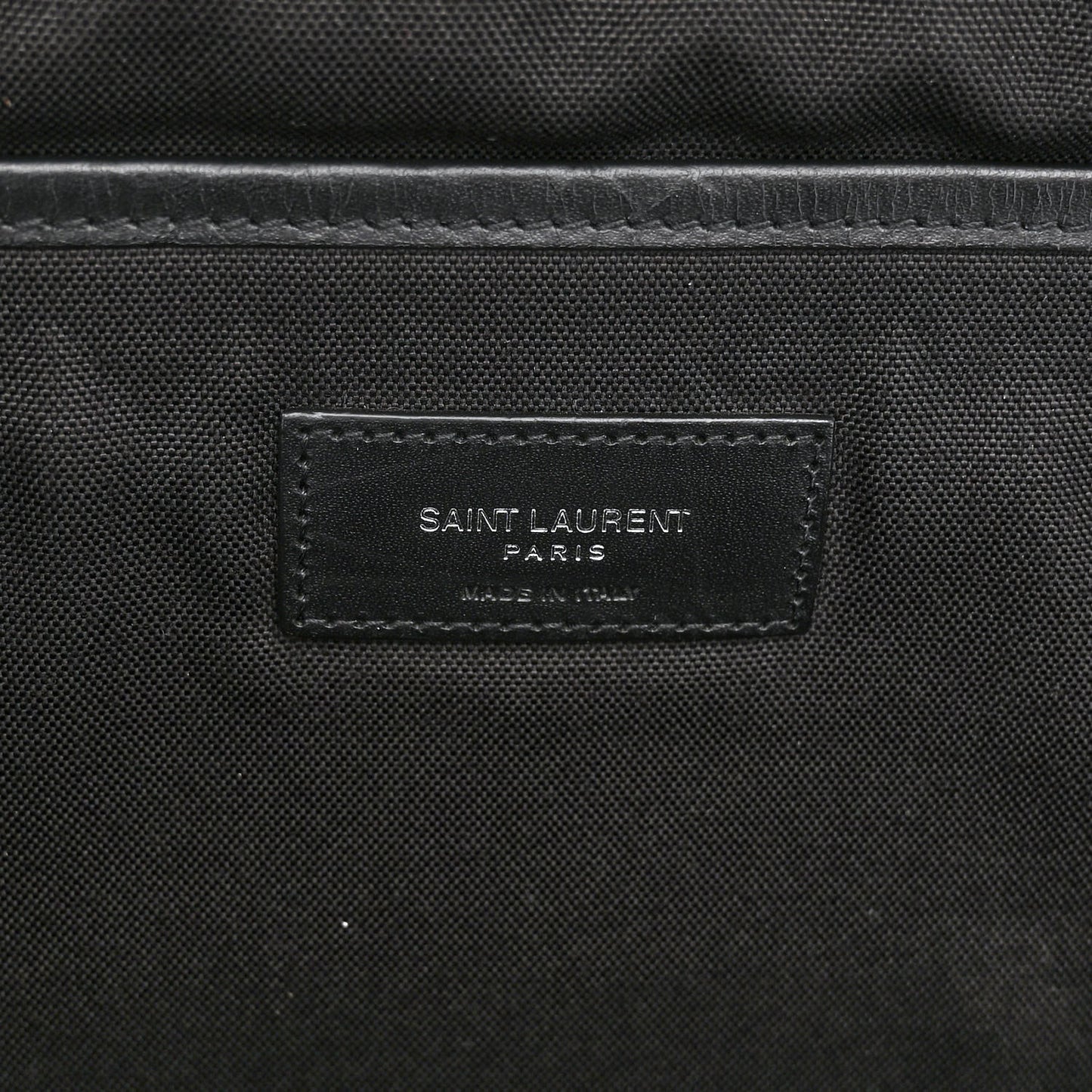 Canvas Signature Embroidered City Backpack Black
