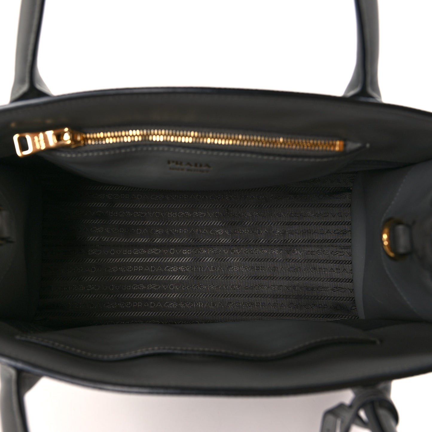 Saffiano Cuir Calfskin Medium Monochrome Top Handle Tote Ardesia