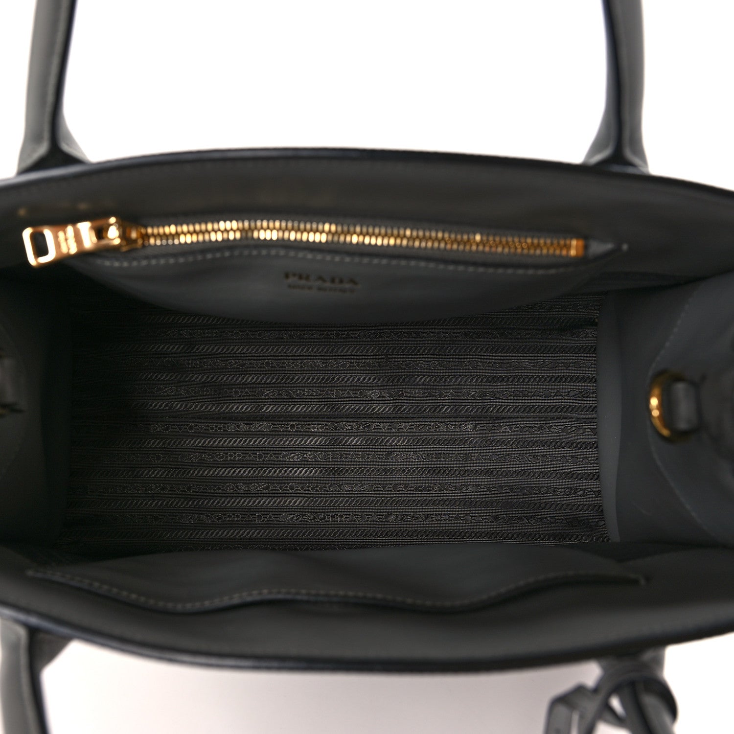 Prada Saffiano Cuir Calfskin Medium Monochrome Top Handle Tote Ardesia 5 of 8
