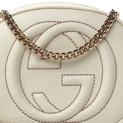 Gucci Pebbled Calfskin Mini Soho Chain Bag Off White 10 of 10