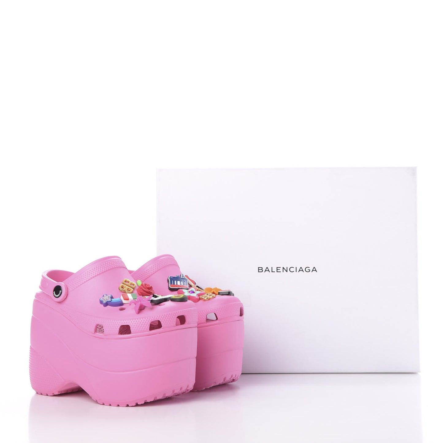 X CROCS Rubber Textured Womens Platform Sandals 36 Rose Bonbon