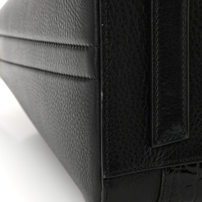 Givenchy Calfskin Crocodile Embossed Medium Antigona Black 12 of 16