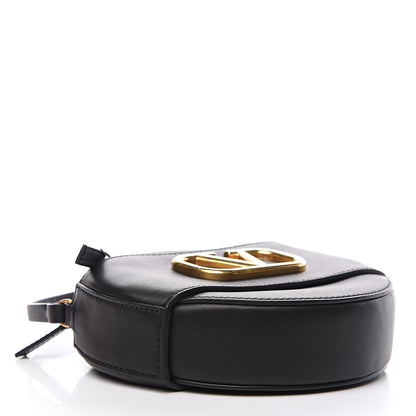 Valentino Garavani Calfskin VLogo Round Crossbody Bag Black 3 of 8
