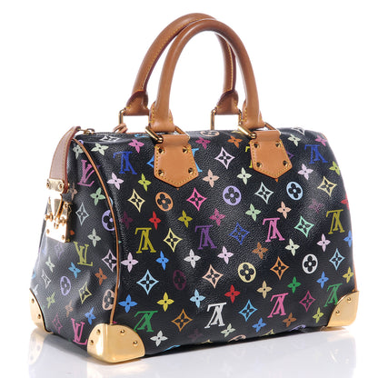 Louis Vuitton Monogram Multicolor Speedy 30 Black 3 of 9