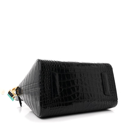 Givenchy Calfskin Crocodile Embossed Small Antigona Black 4 of 10