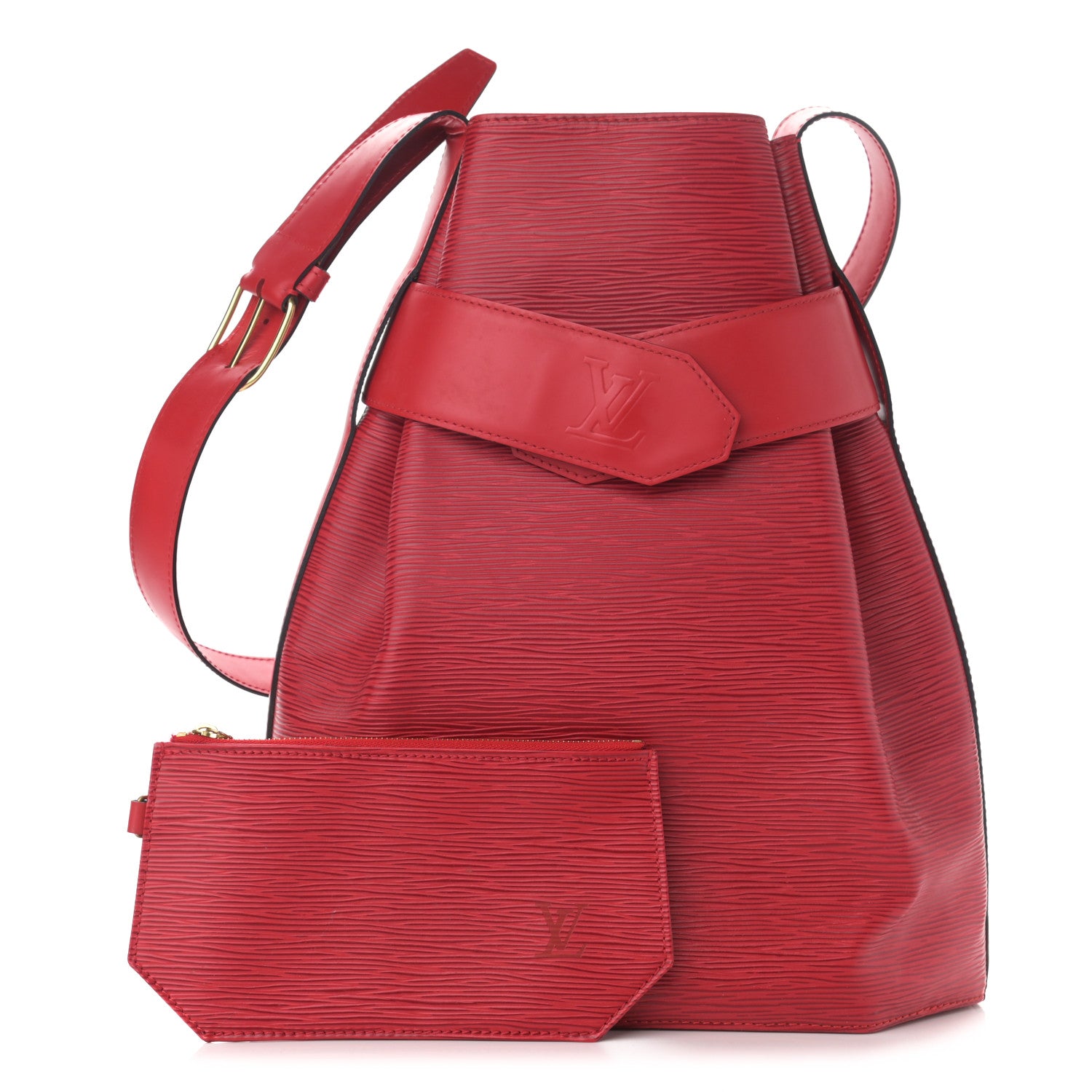 Louis Vuitton Epi Sac D'Epaule GM Castillan Red 1 of 11