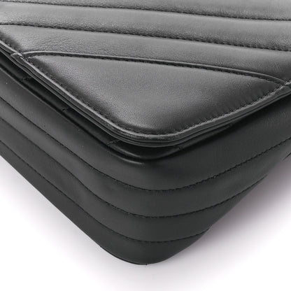 Chanel Calfskin Chevron Quilted Medium Statement Flap Black 11 of 11
