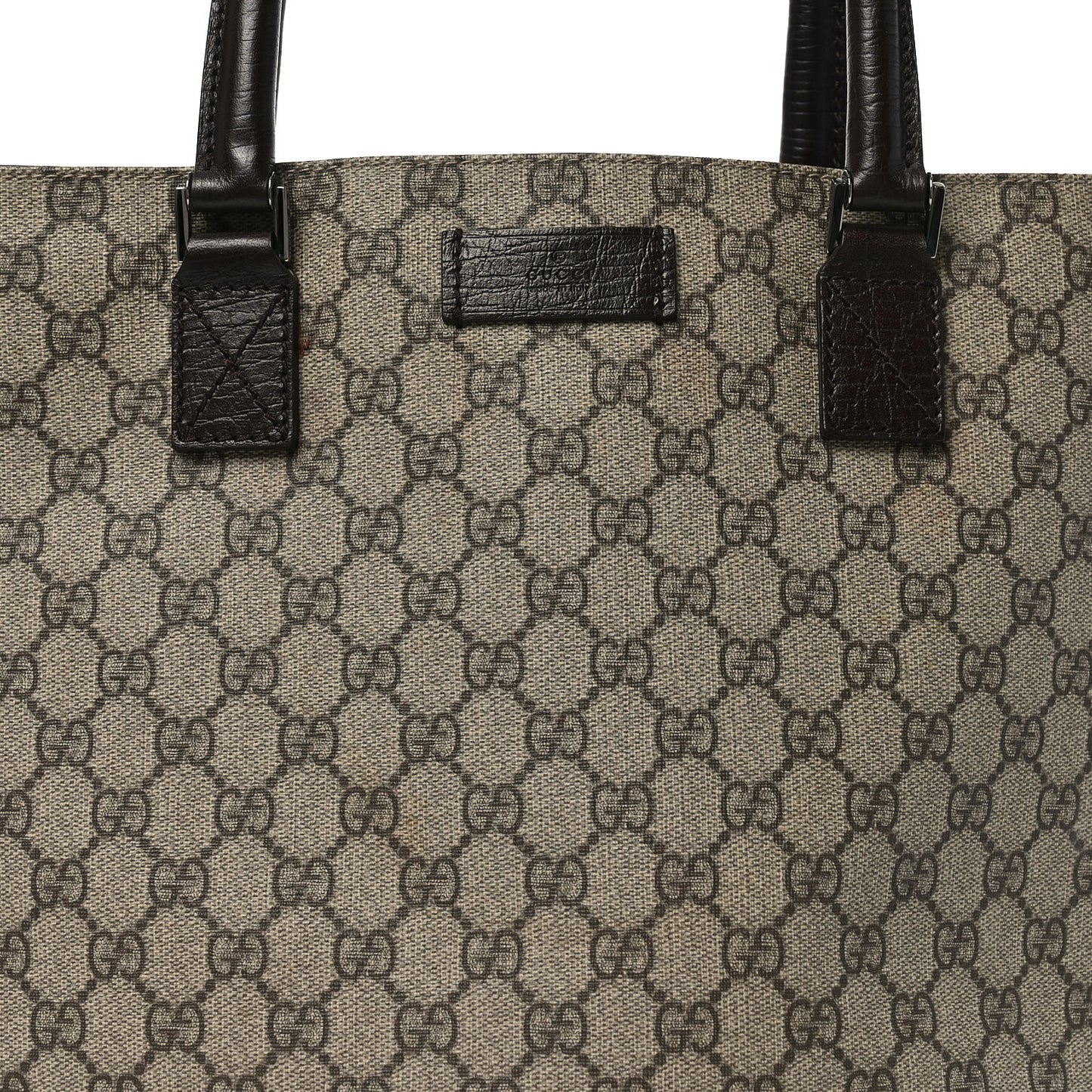 GG Plus Monogram Small Vertical Tote Dark Brown