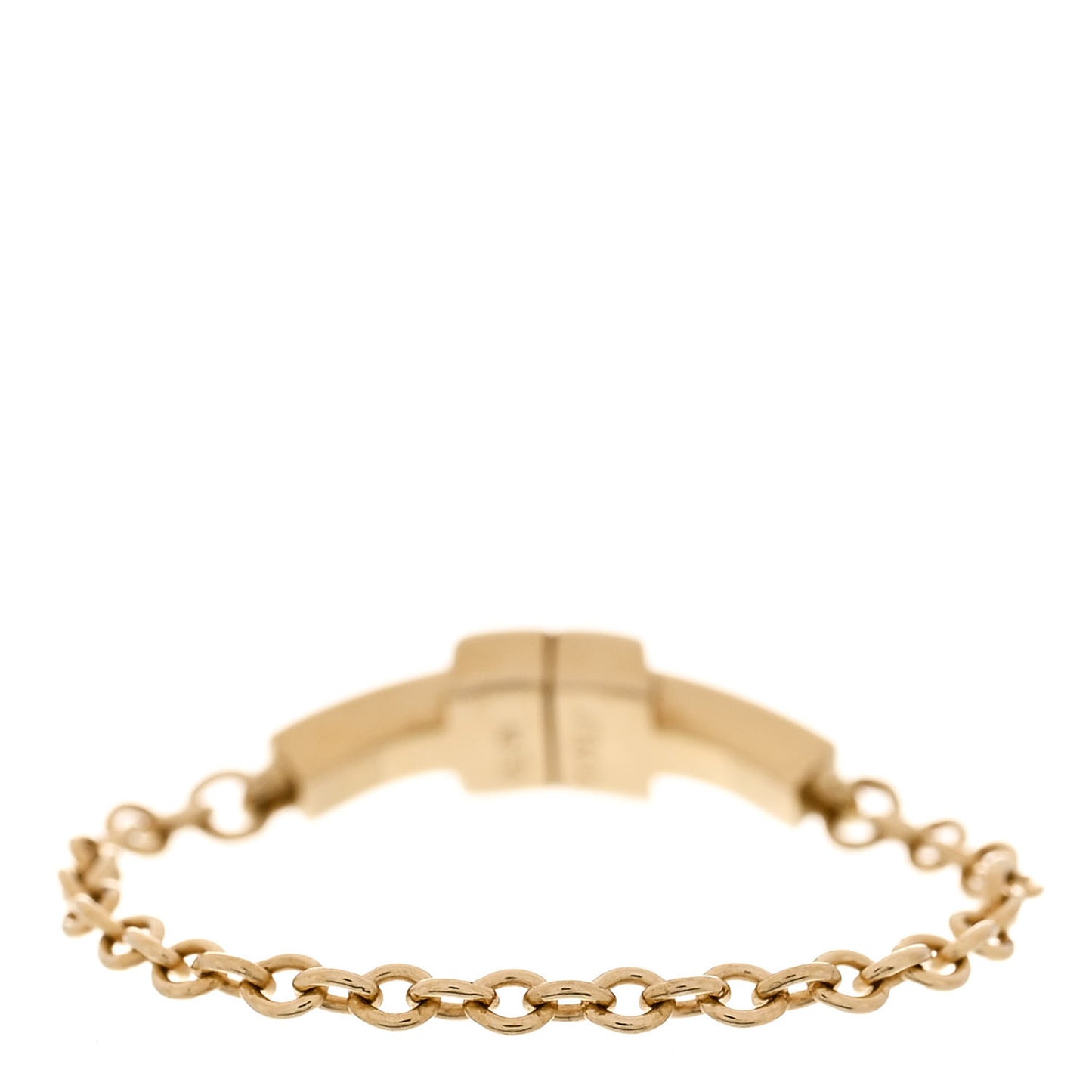 18K Yellow Gold T Chain Ring 49 4.75