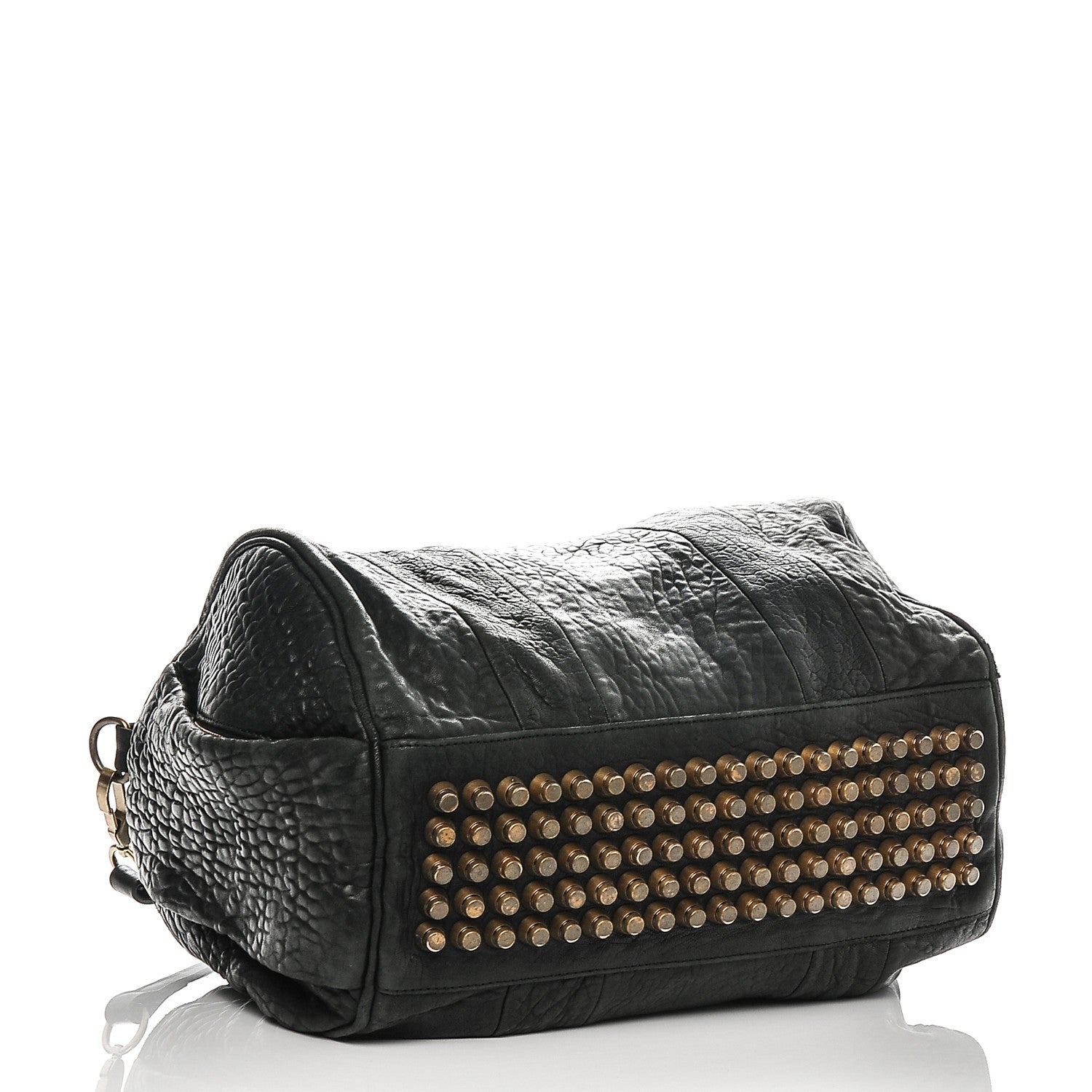 Alexander Wang Pebbled Lambskin Rocco Black Antique Brass Hardware 4 of 9