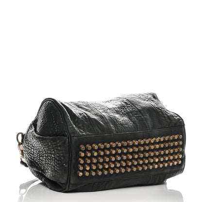 Alexander Wang Pebbled Lambskin Rocco Black Antique Brass Hardware 4 of 9