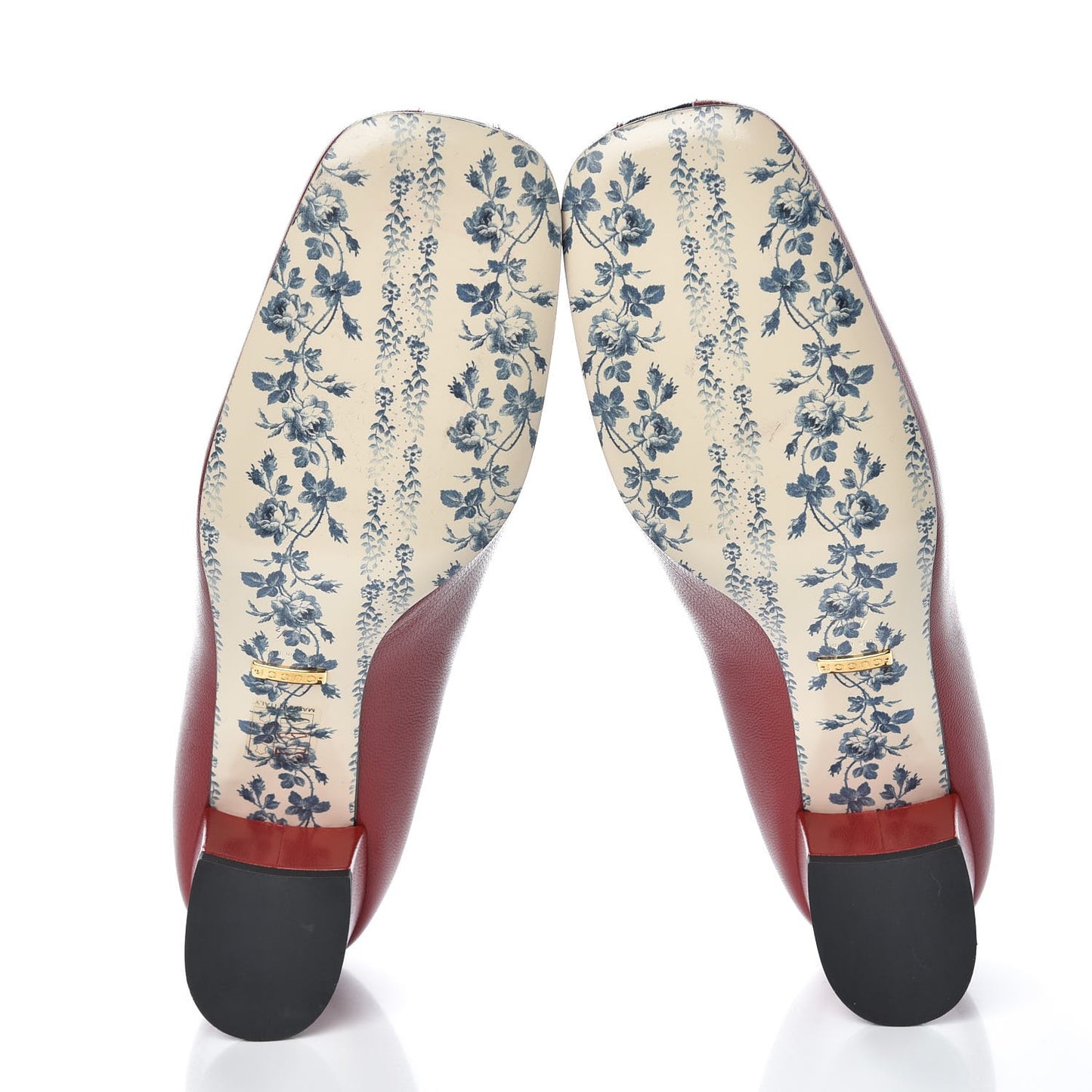 Goatskin Feline Ginger Loafer Pumps 40.5 Hibiscus Red Blue