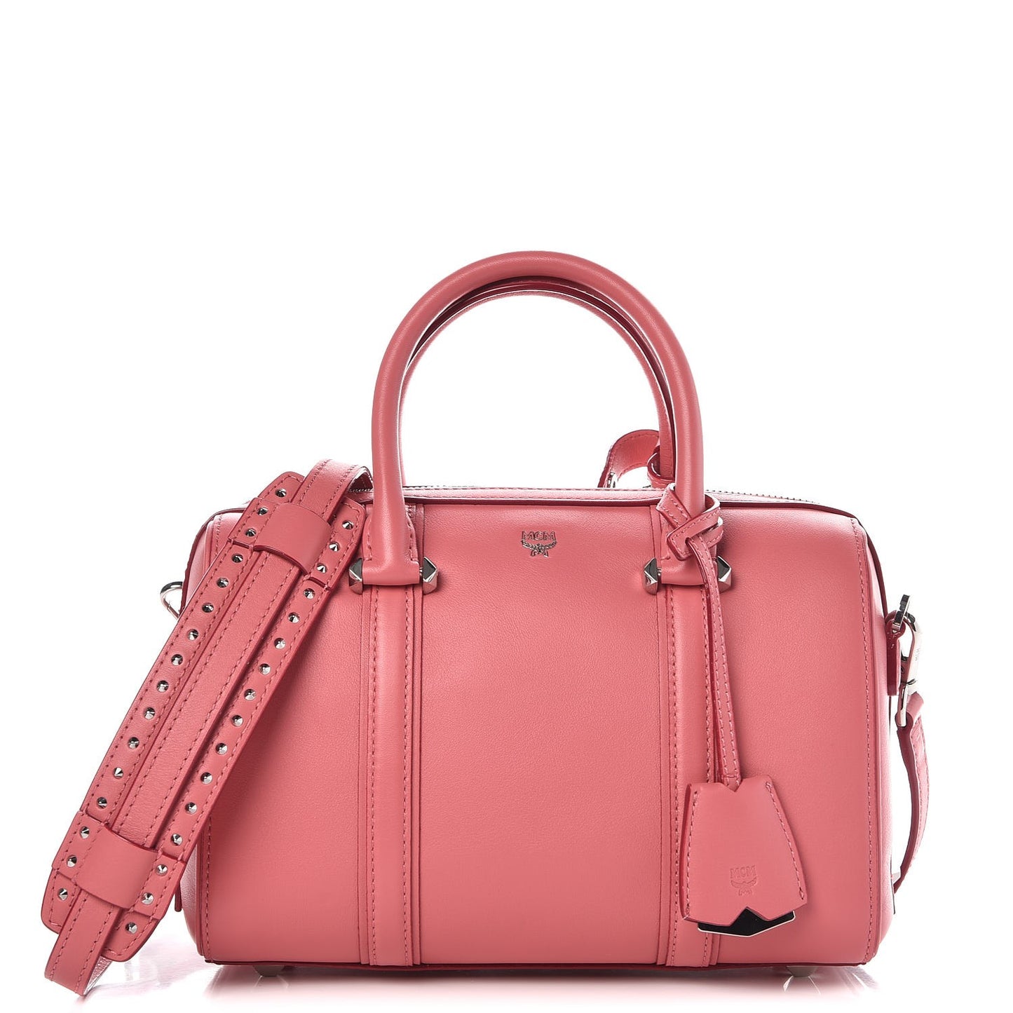 Calfskin Small Essential Boston Bag Pink