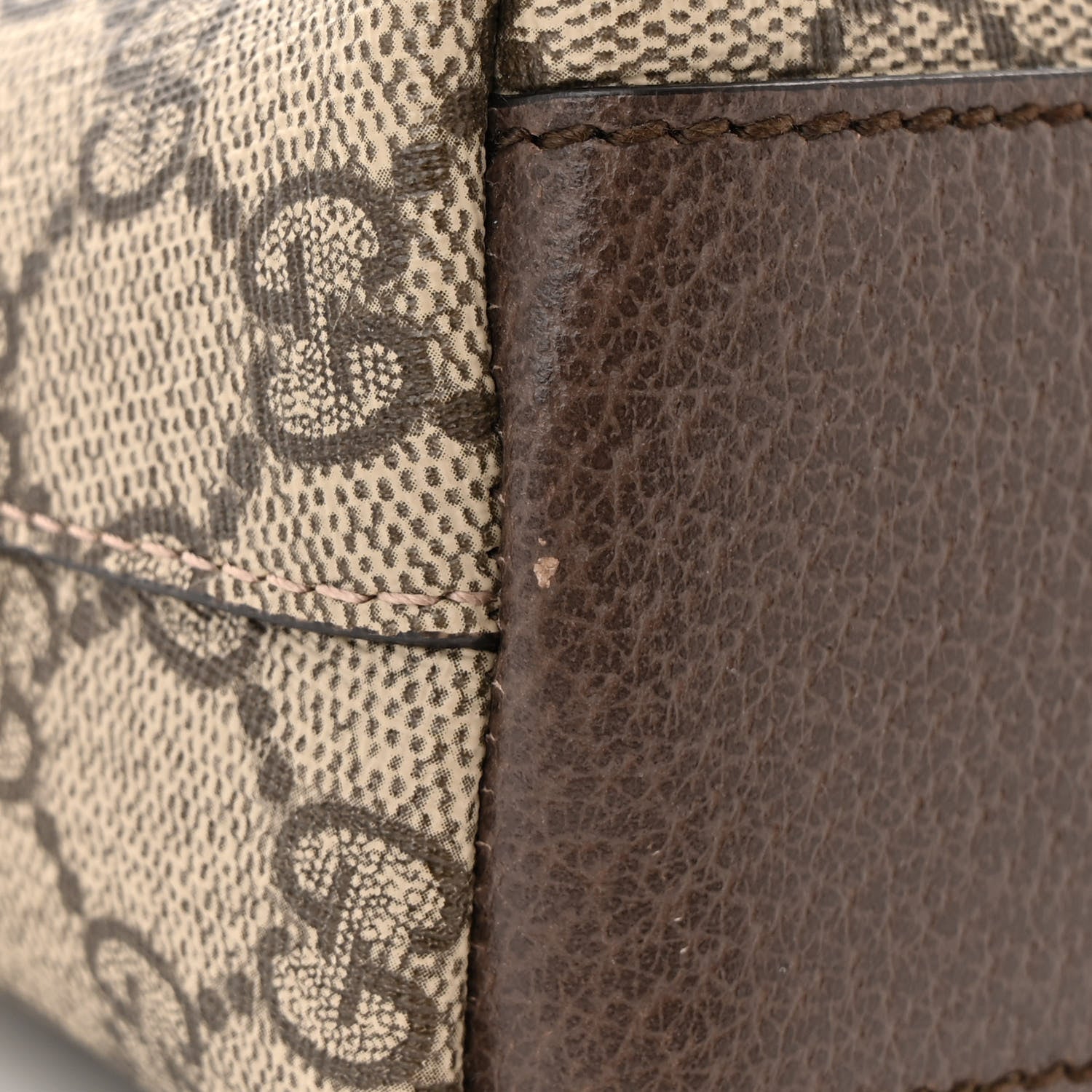 Gucci GG Supreme Monogram Textured Dollar Calfskin Web Small Ophidia Dome Shoulder Bag Beige Ebony New Acero 11 of 12