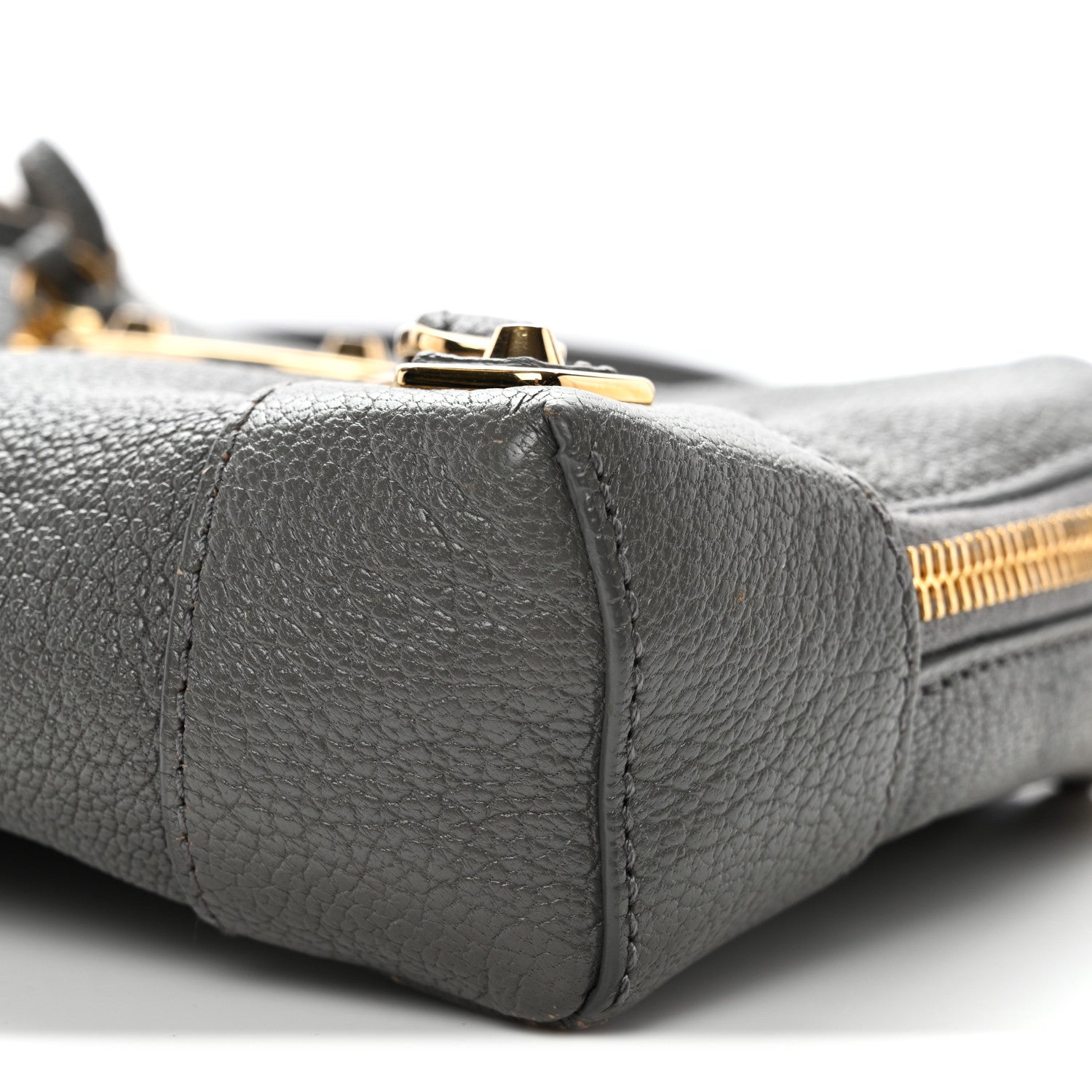 Balenciaga Chevre Gold Metallic Edge Hardware XS Reporter Crossbody Gris Acier 10 of 11