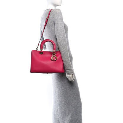 Christian Dior Smooth Calfskin Medium Diorissimo Tote Fuchsia 2 of 9