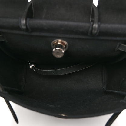 Hermes Toile Vache Calfskin Herbag 30 PM Backpack Black 7 of 11