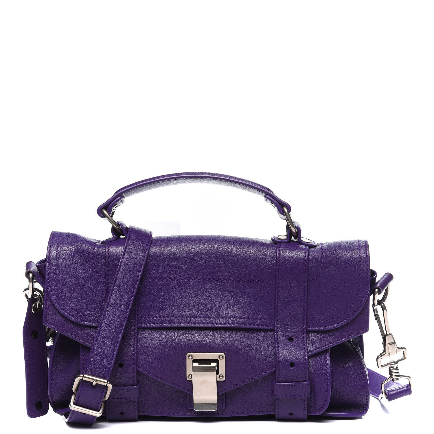 Proenza Schouler Lambskin Tiny PS1 Satchel Amethyst 1 of 10