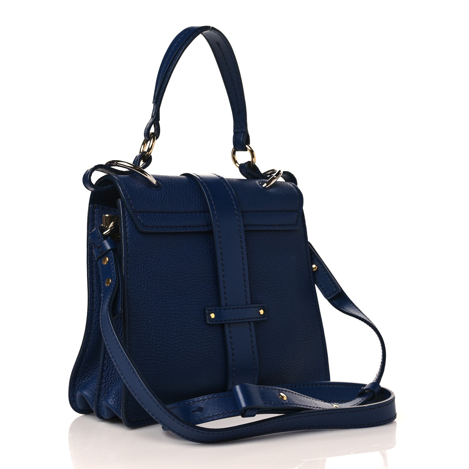 Chloe Grained Calfskin Small Aby Day Shoulder Bag Blue 2 of 11