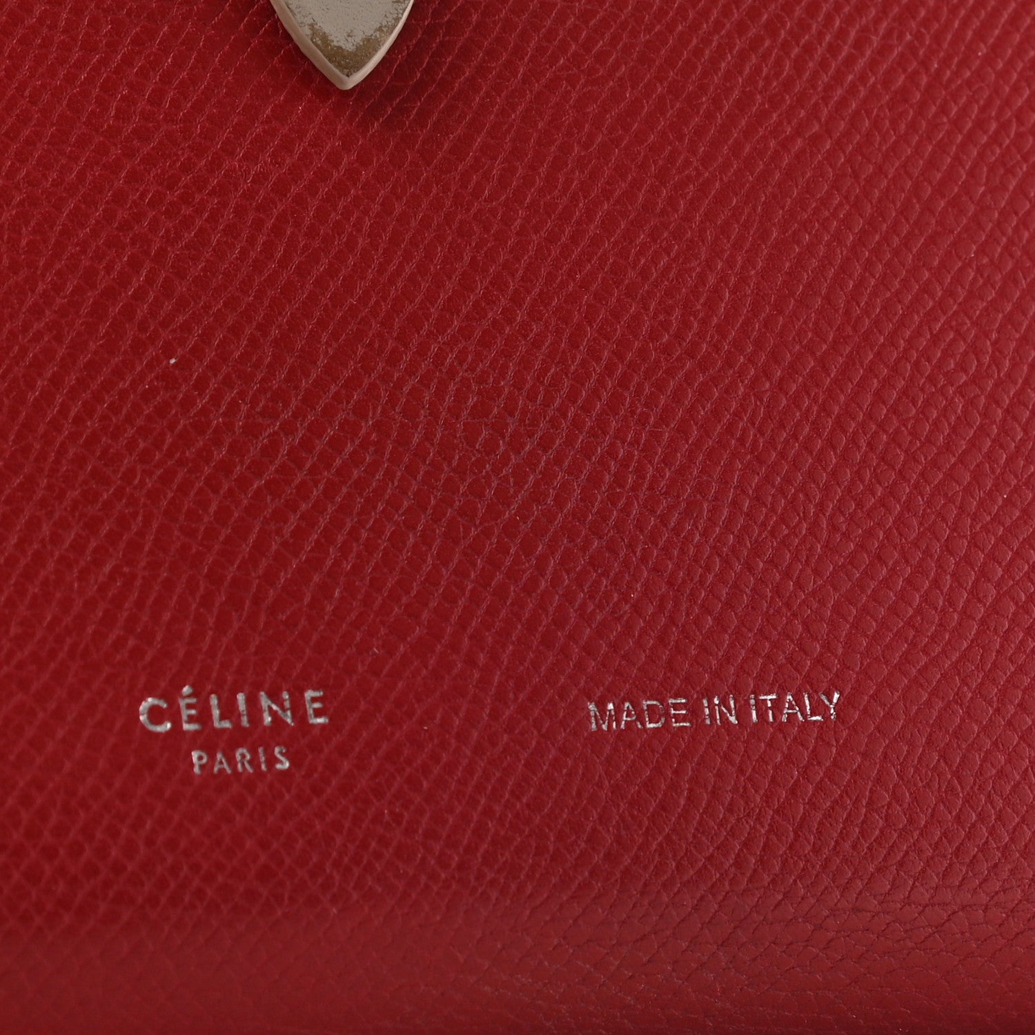Celine Grained Calfskin Large Multifunction Strap Wallet Pop Red 7 of 10