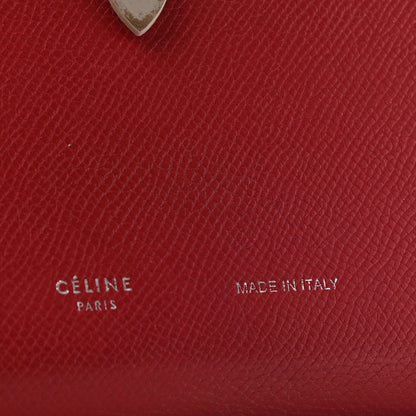 Celine Grained Calfskin Large Multifunction Strap Wallet Pop Red 7 of 10